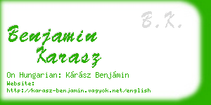 benjamin karasz business card
